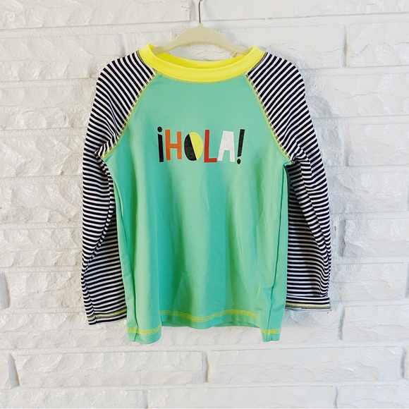 Cat & Jack Long Sleeve Rashgaurd Hola Swim Top Size 4t - Picture 1 of 5